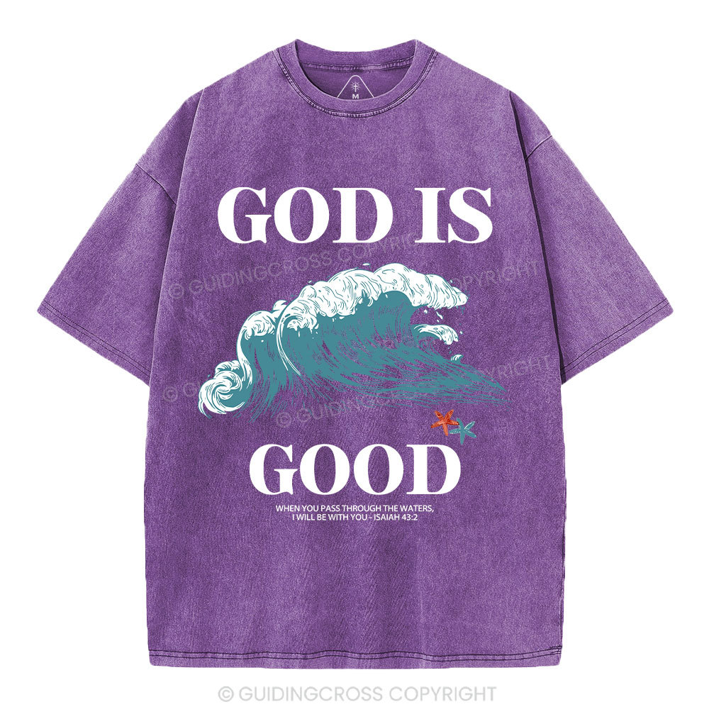 God Is Good Christian Washed T-Shirt