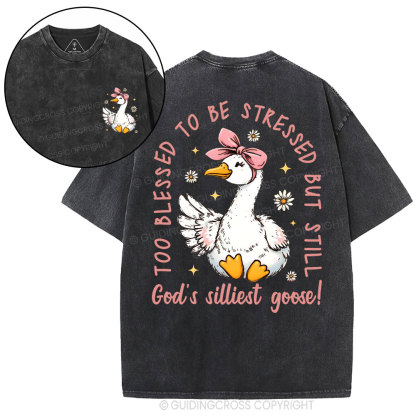 God's Silliest Goose Christian Washed T-Shirt