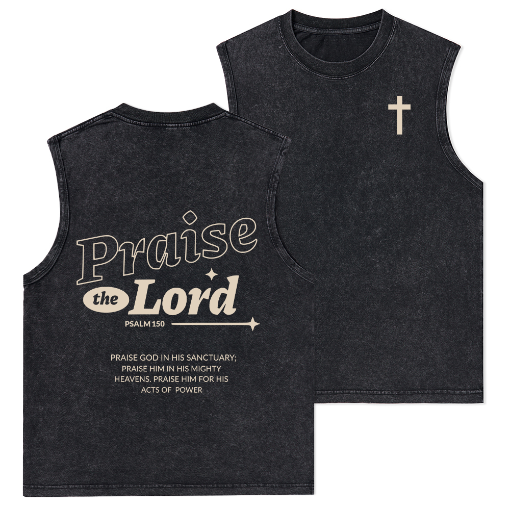 Praise The Lord Christian Washed Tank Top