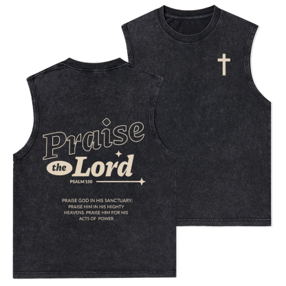 Praise The Lord Christian Washed Tank Top