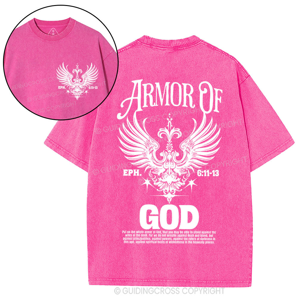 Armor Of God Christian Washed T-Shirt