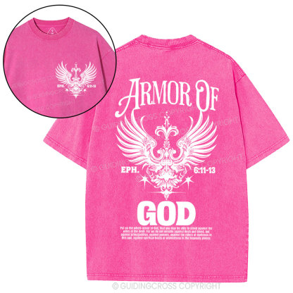 Armor Of God Christian Washed T-Shirt