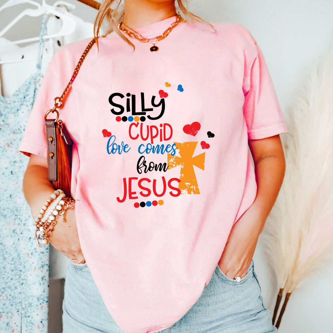 Silly Cupid love Comes From Jesus Christian T-Shirt