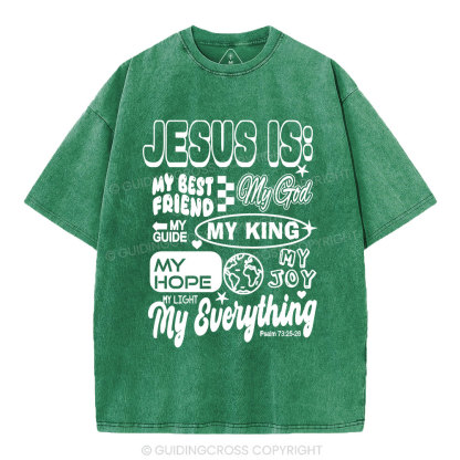 Jesus Is My Best Friend Christian Washed T-Shirt