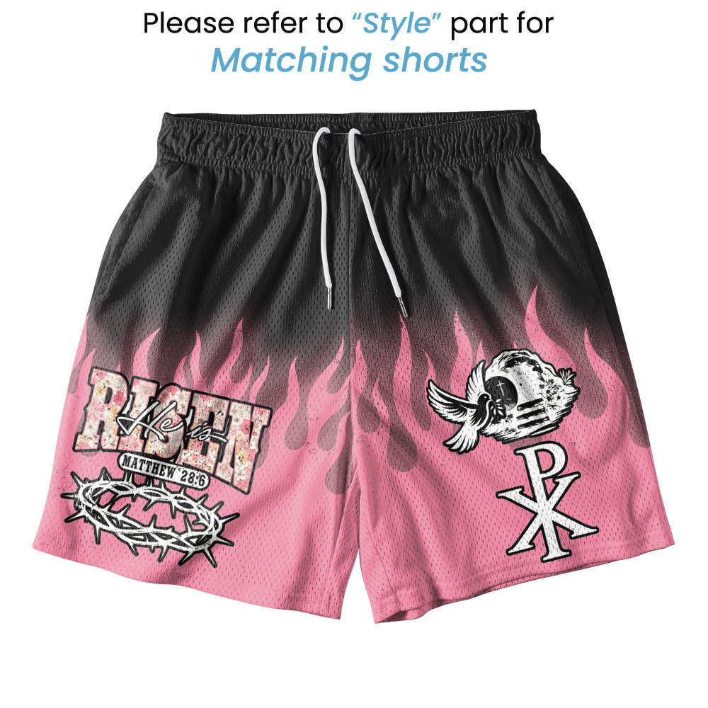  He Is Risen Christian Mesh Jersey