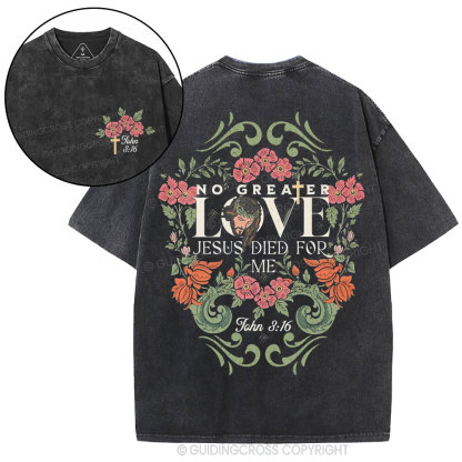 No Greater Love Christian Washed T-Shirt