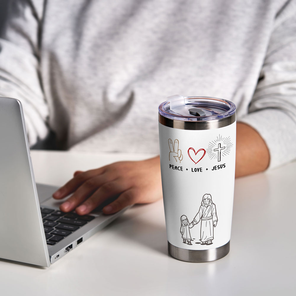 Peace Love Jesus Christian 20OZ Tumbler
