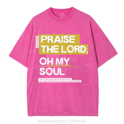 Praise The Lord Christian Washed T-Shirt