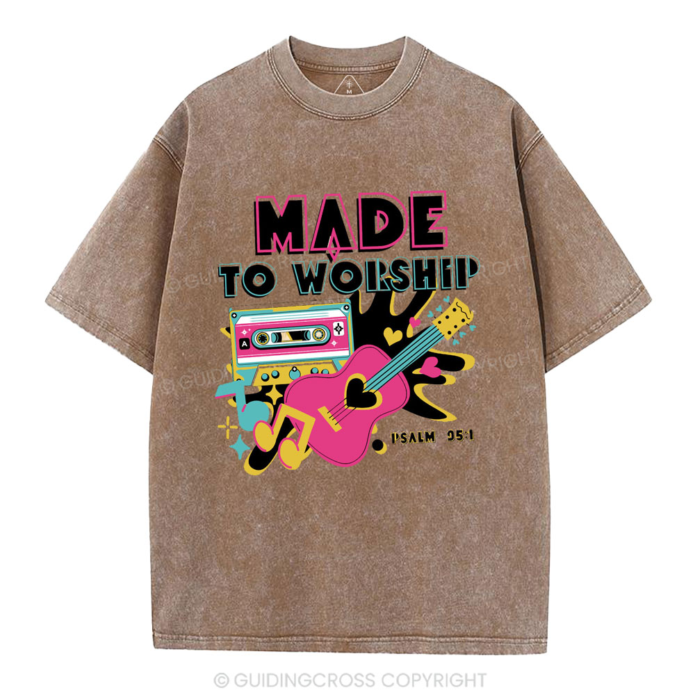 Made To Worship Christian Washed T-Shirt