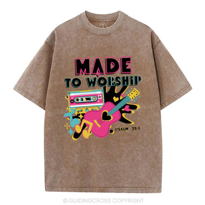 Made To Worship Christian Washed T-Shirt