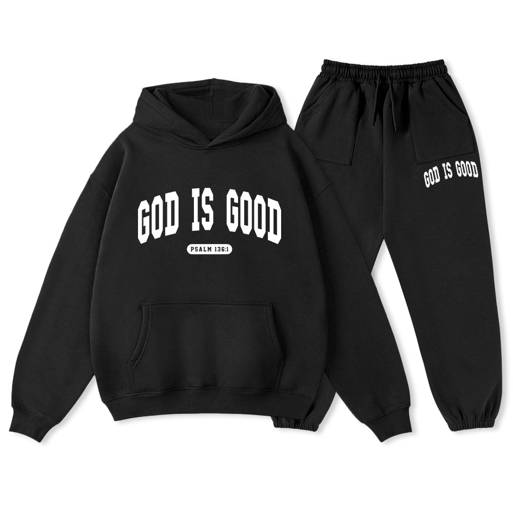 God Is Good Christian Premium Fleece Hoodie Set