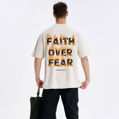 Faith Over Fear Christian Washed T-Shirt