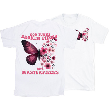 God Turns Broken Pieces Into Masterpieces Christian T-Shirt