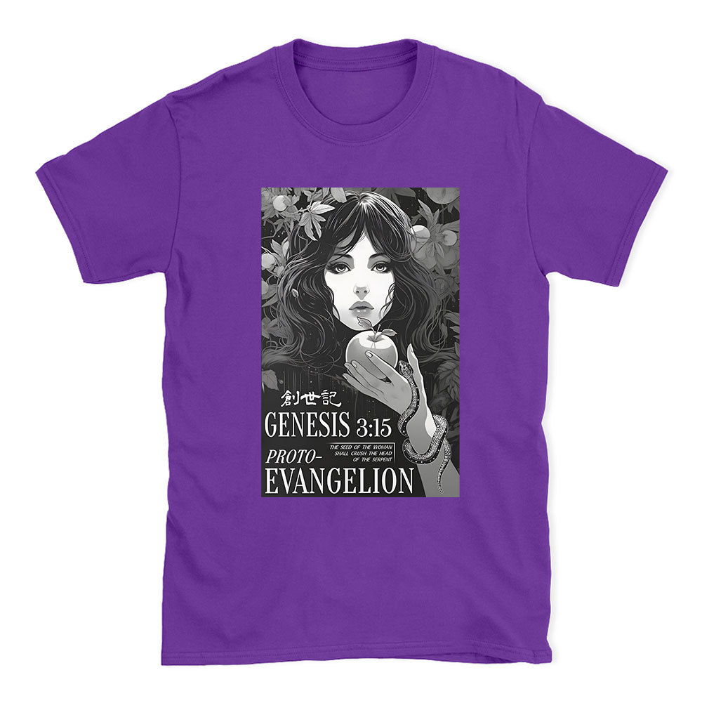 Retro Bible Print Genesis Evangelion Christian T-Shirt