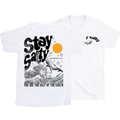 Stay Salty Ocean Waves Christian T-Shirt