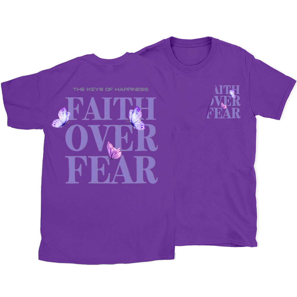 The Keys Of Happiness Faith Over Fear Christian T-Shirt
