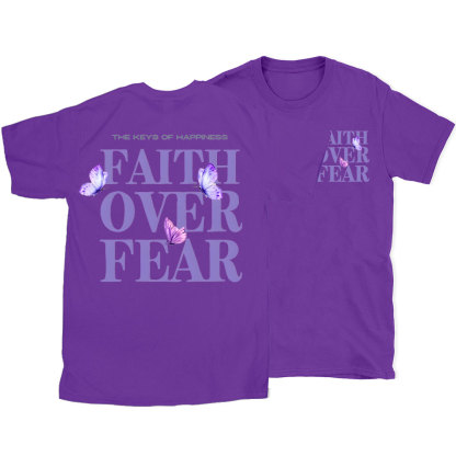 The Keys Of Happiness Faith Over Fear Christian T-Shirt