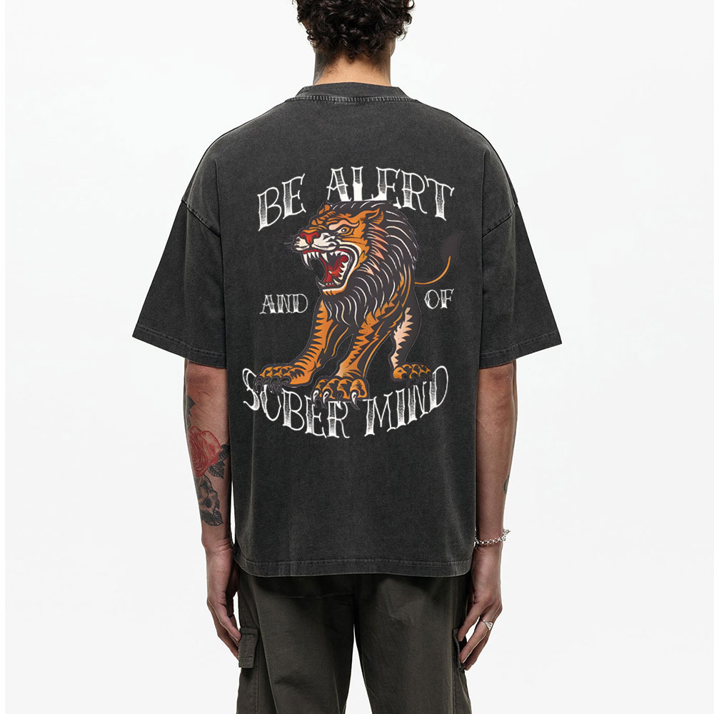 Be Alert And Of Sober Mind Chirstian Washed T-Shirt