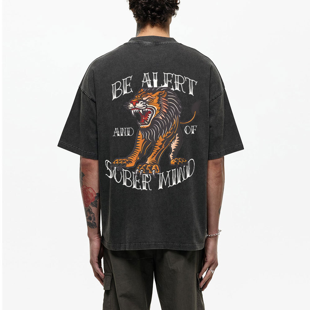 Be Alert And Of Sober Mind Chirstian Washed T-Shirt