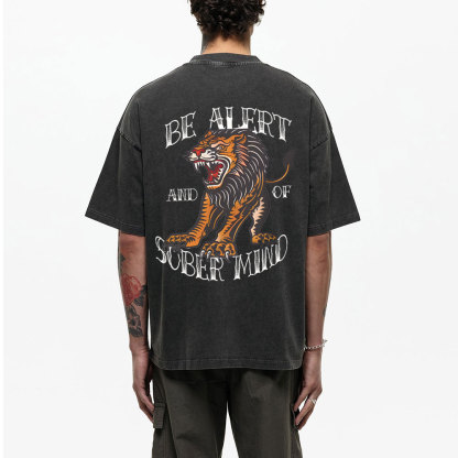 Be Alert And Of Sober Mind Chirstian Washed T-Shirt