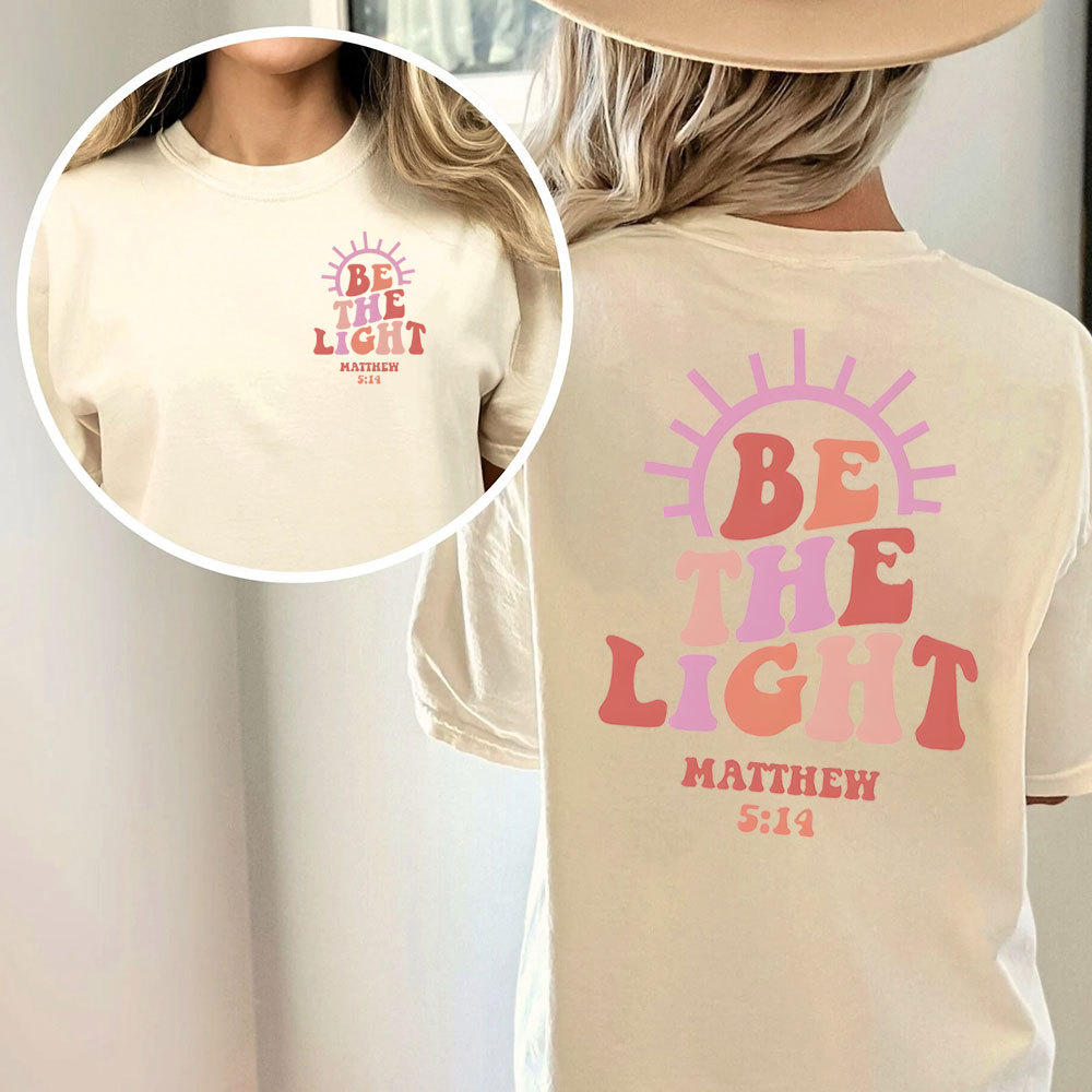 Be The Light Christian Washed T-Shirt