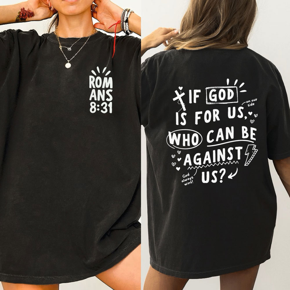 If God Is For Us Christian Washed T-Shirt