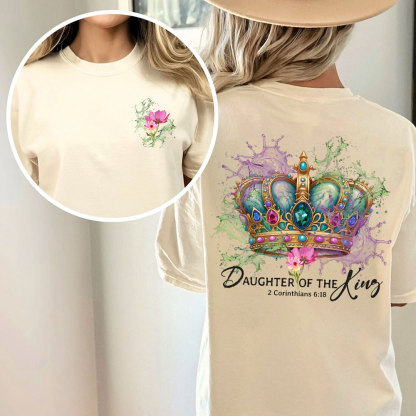 Jesus Daughter Of King Christian Washed T-Shirt