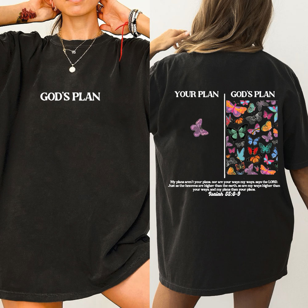 Your Plan And God's Plan Christian Washed T-Shirt