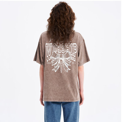 Made To Worship Bow Christian Washed T-Shirt