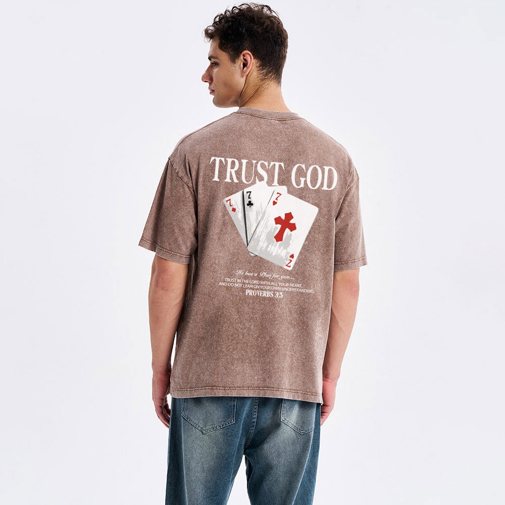 Trust God Christian Washed T-Shirt