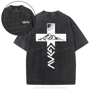 Image of God Is Greater Than The Highs And Lows Christian Washed T-Shirt