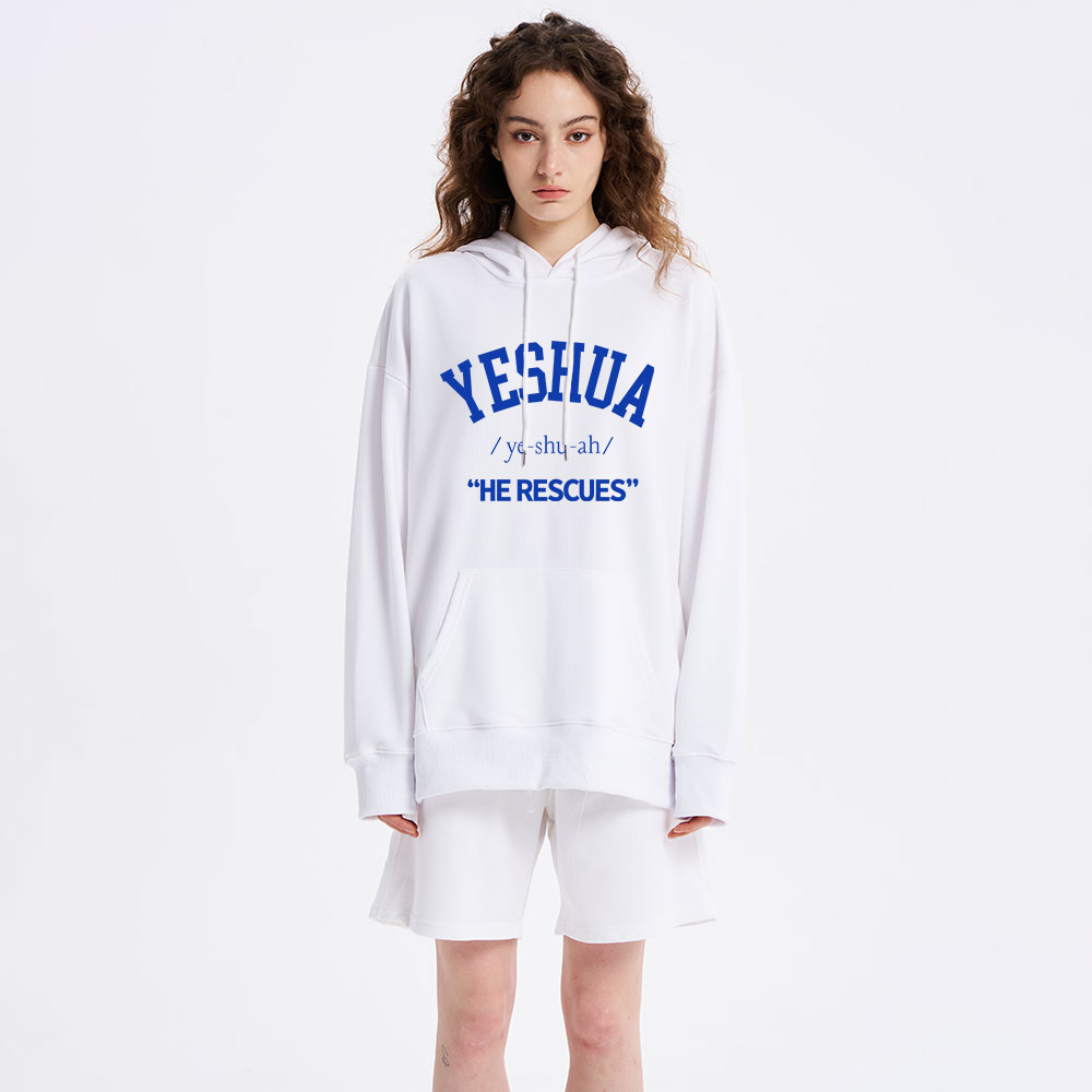 Yeshua He Rescues Classic Christian Hoodie