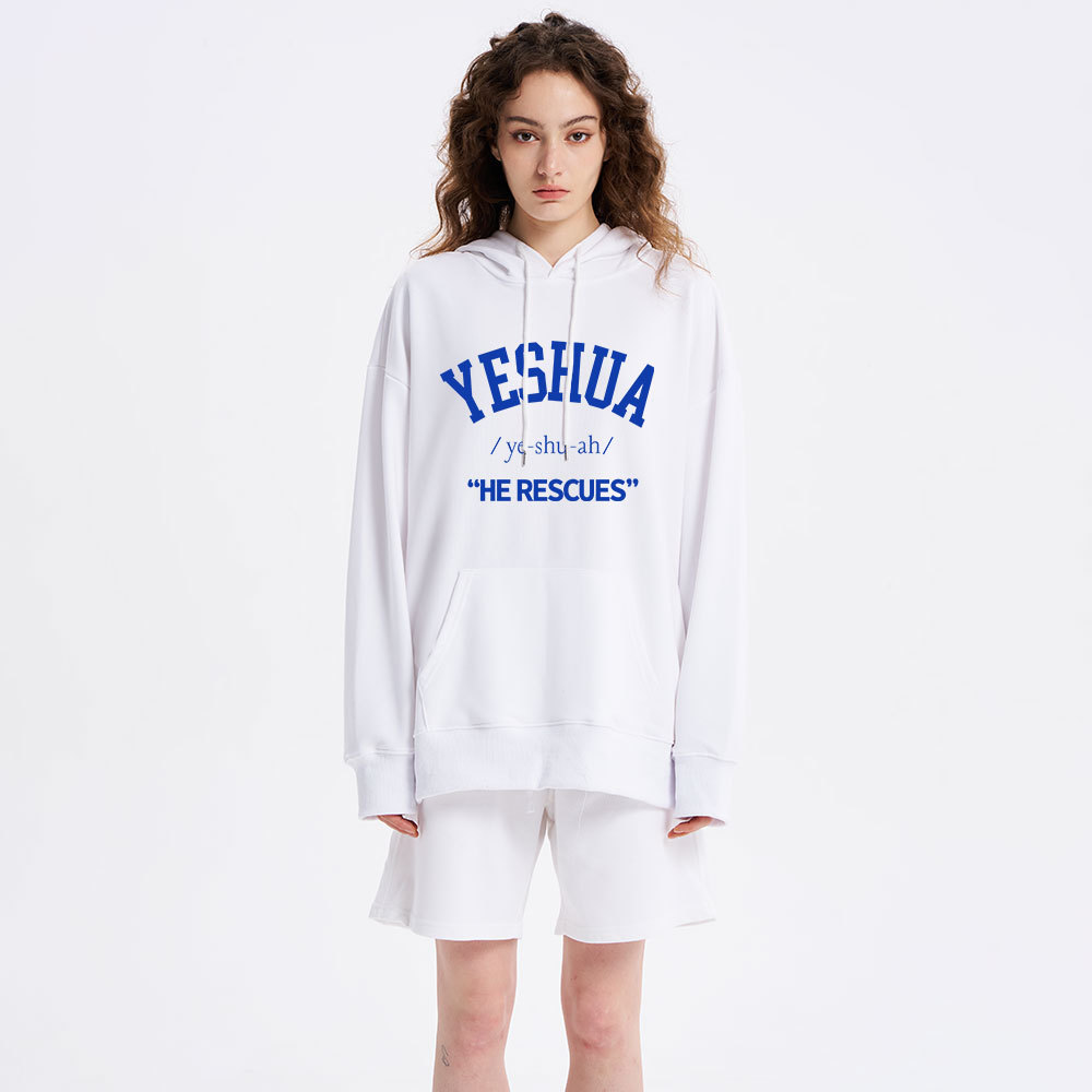 Yeshua He Rescues Classic Christian Hoodie