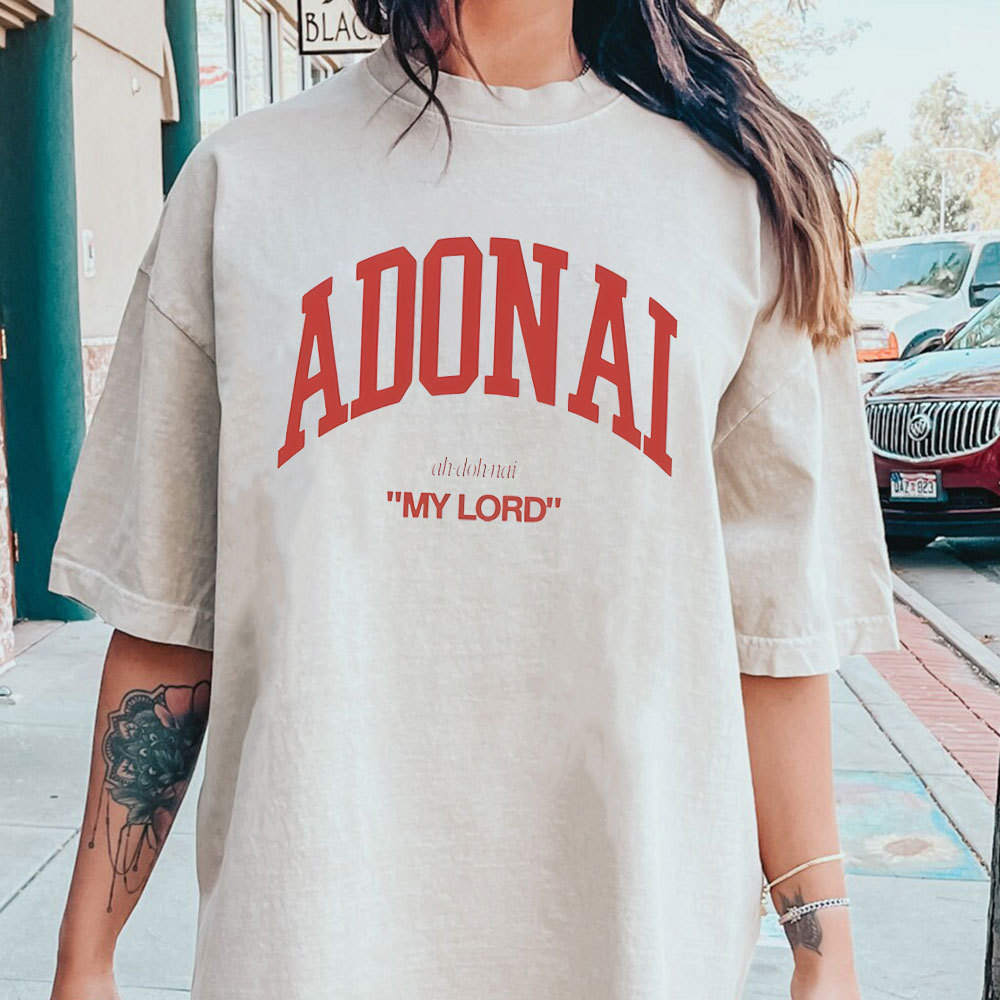 ADONAI My Lord Christian Washed T-Shirt