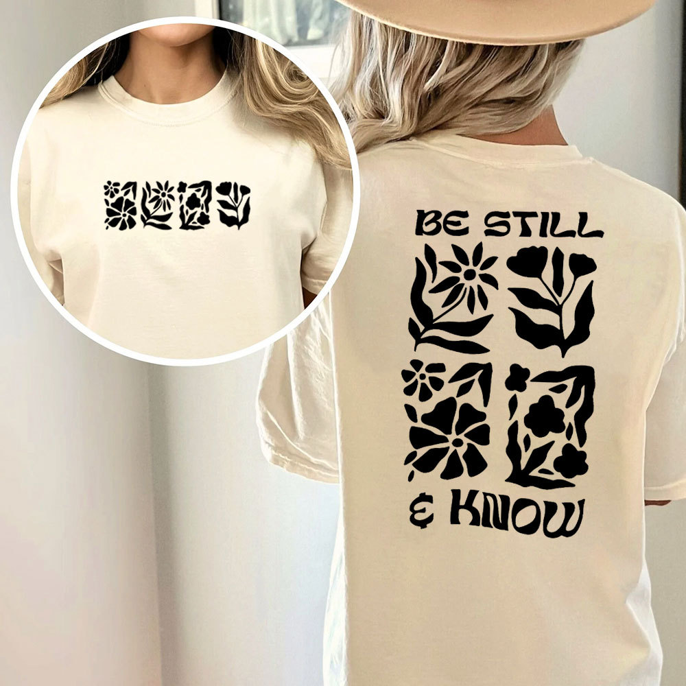 Be Still And Know Christian Washed T-Shirt