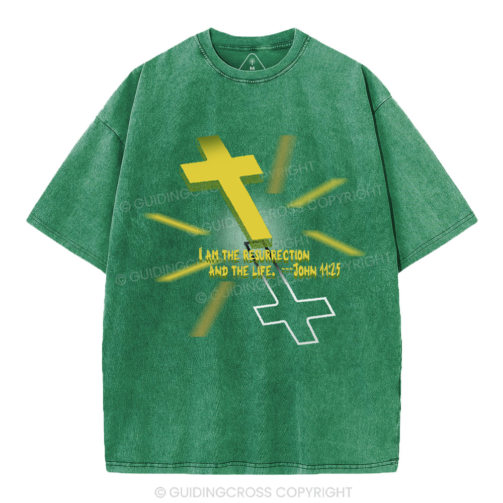 I Am The Resurrection Christian Washed T-Shirt