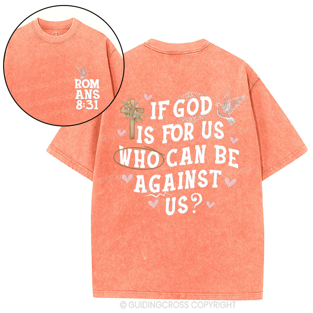 If God Is For Us Christian Washed T-Shirt
