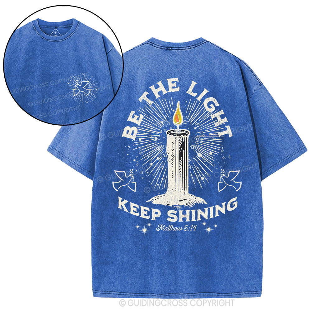 Be The Light Christian Washed T-Shirt