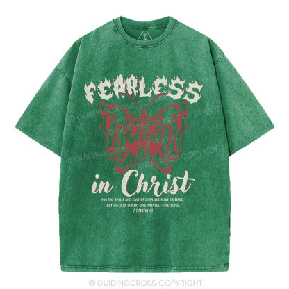 Fearless In Christ Christian Washed T-Shirt