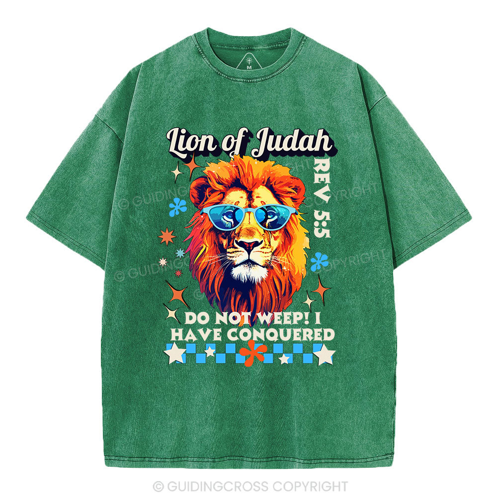 Lion Of Judah Christian Washed T-Shirt