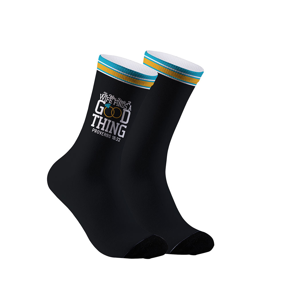 He Who Finds A Wife Finds A Good Christian Socks