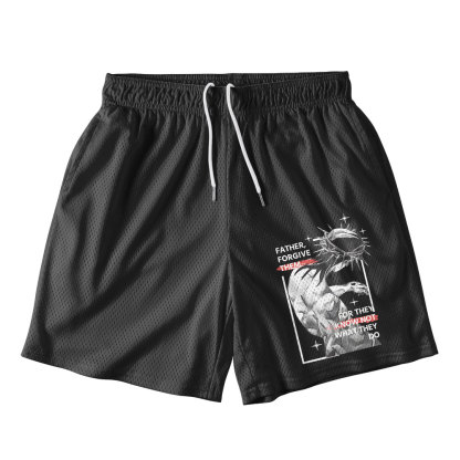 Father, Forgiven Them Christian Mesh Shorts