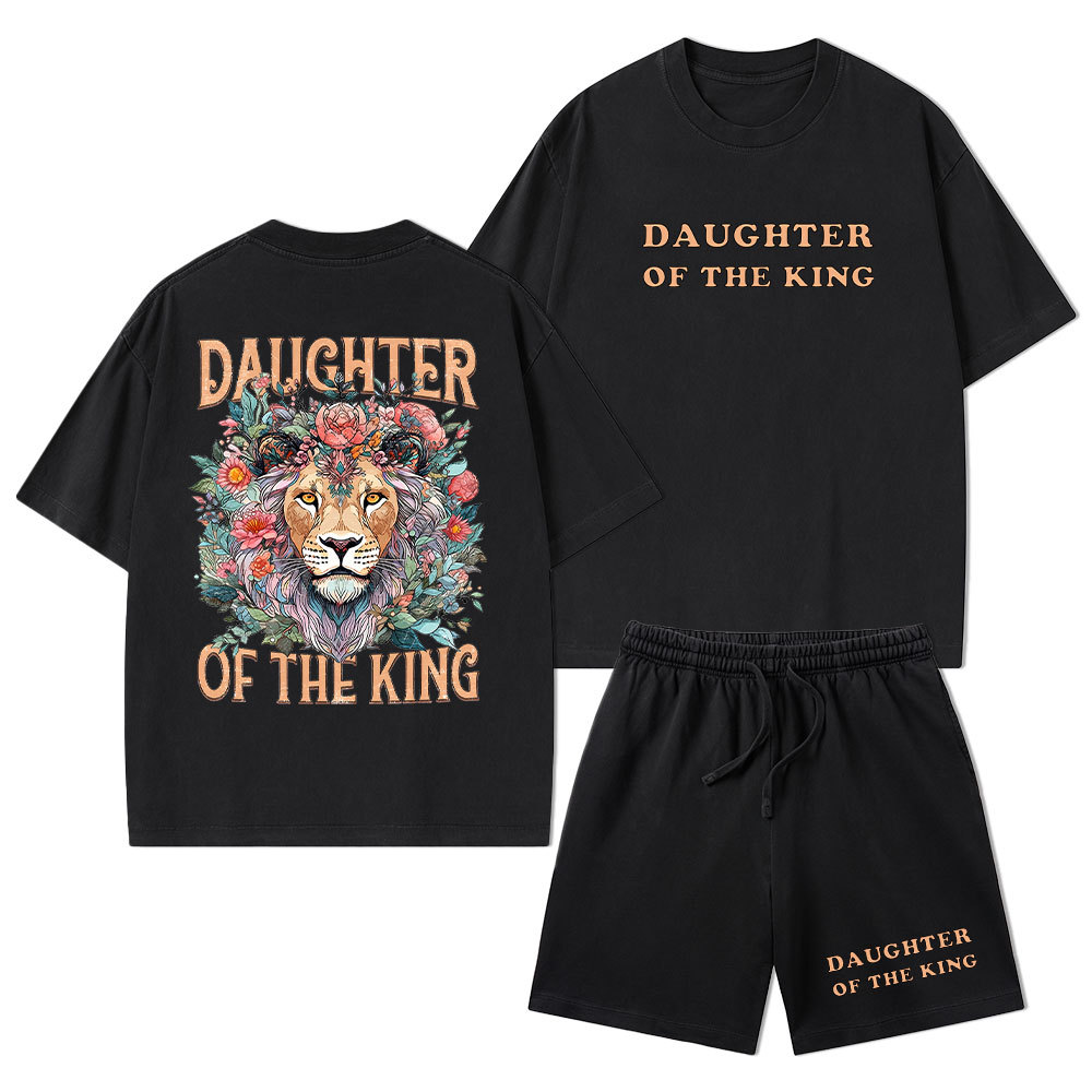 Daughter Of The King Christian Washed T-Shirt & Shorts