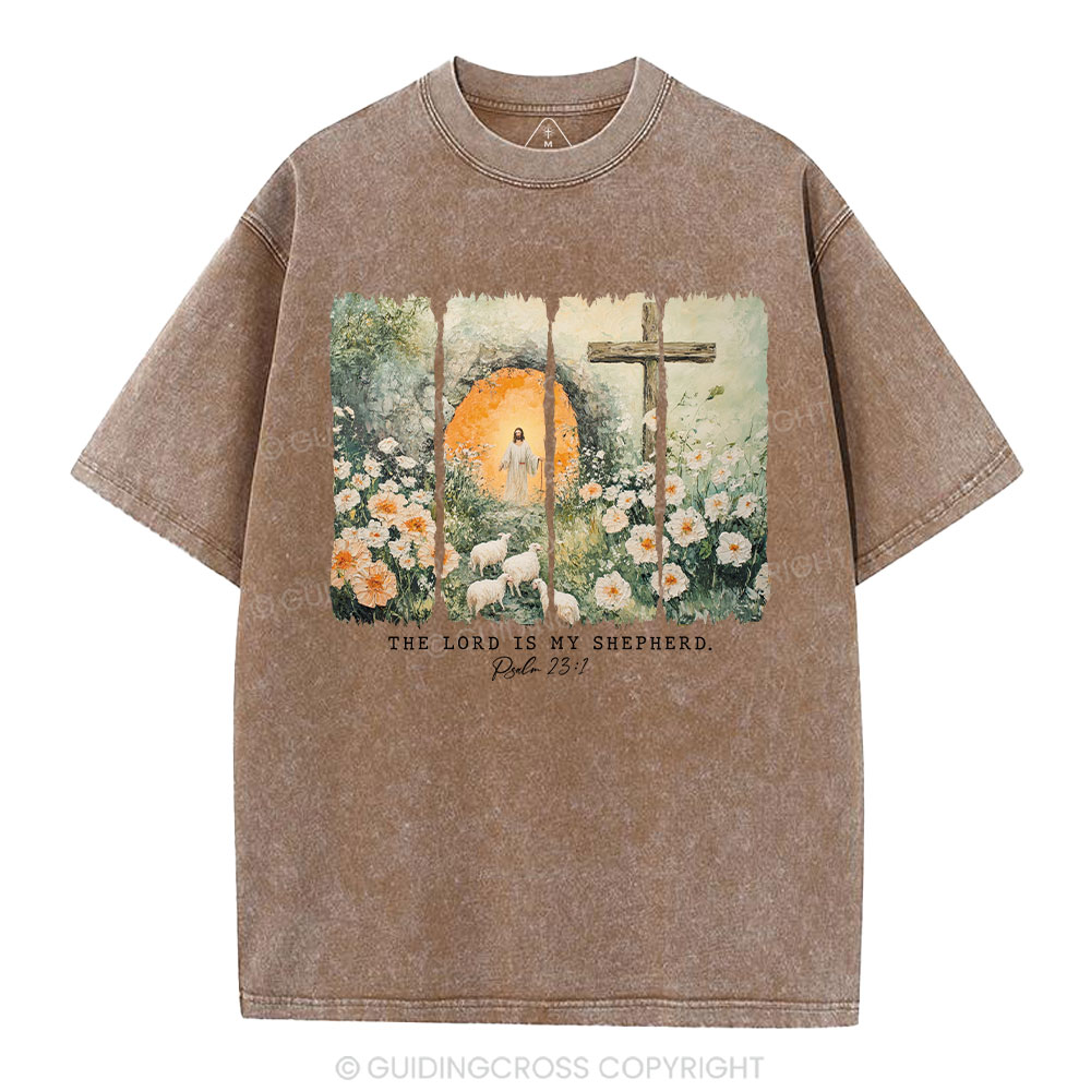 The Lord Is My Sheperd Christian Washed T-Shirt