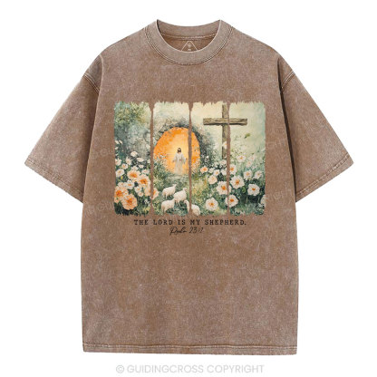 The Lord Is My Sheperd Christian Washed T-Shirt