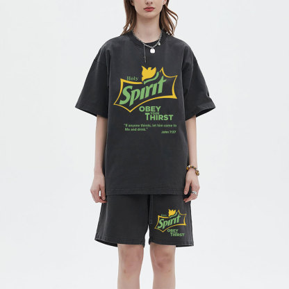 Holy Spirit Christian Washed T-Shirt & Shorts