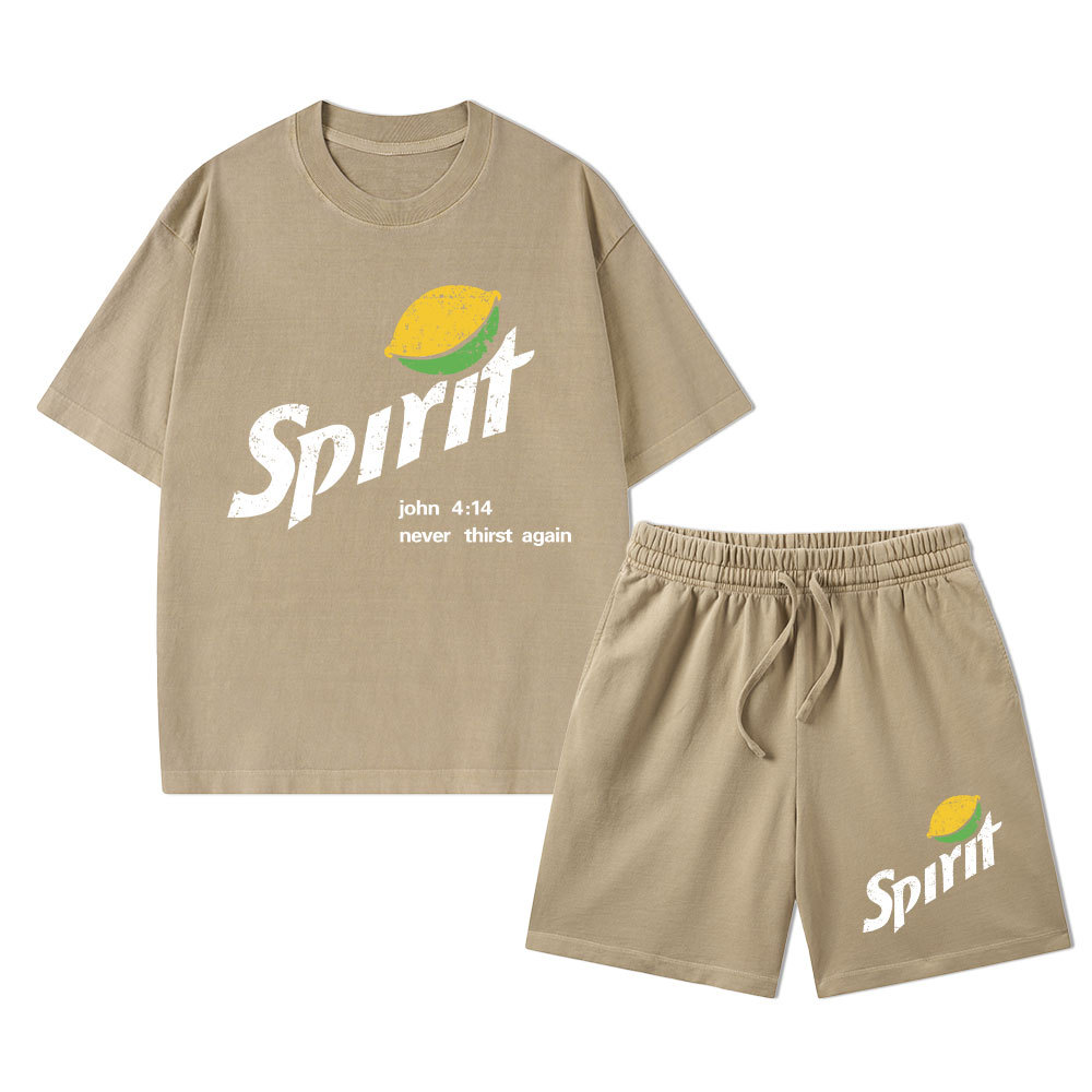 Spirit Christian Washed T-Shirt & Shorts