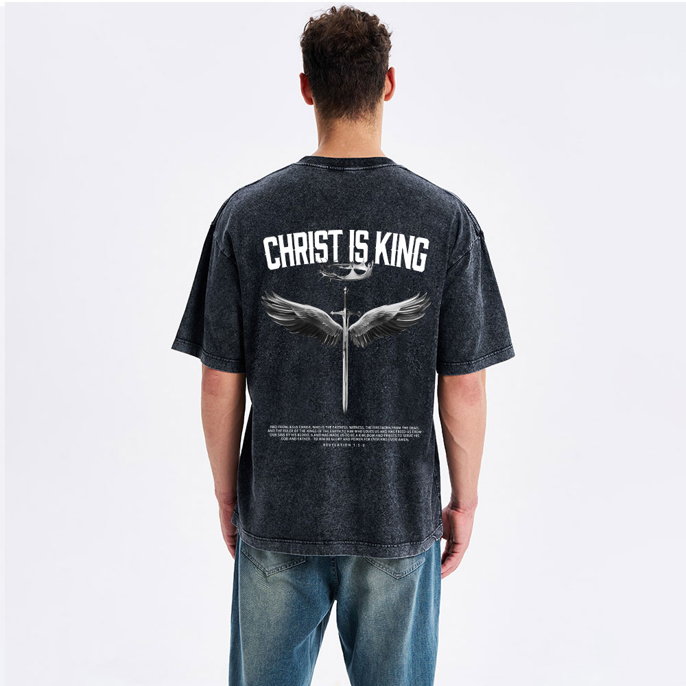 Christ Is King Christian Washed T-Shirt