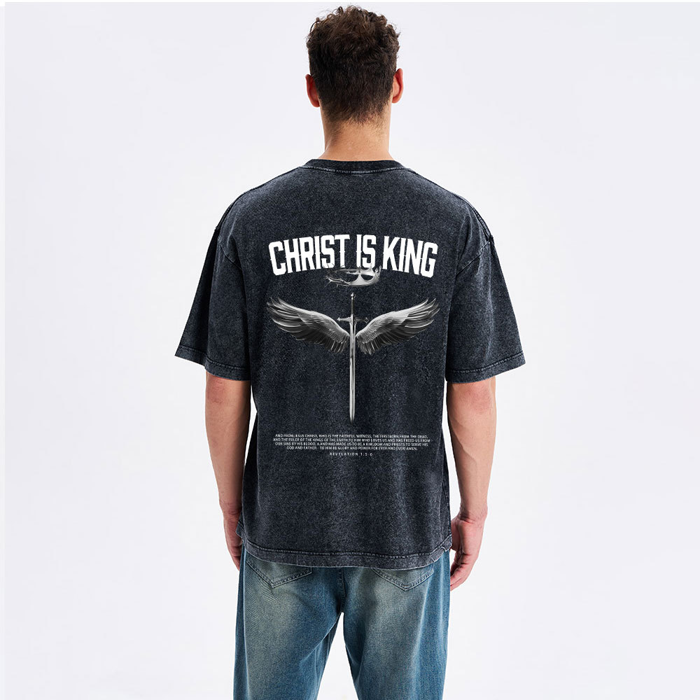 Christ Is King Christian Washed T-Shirt