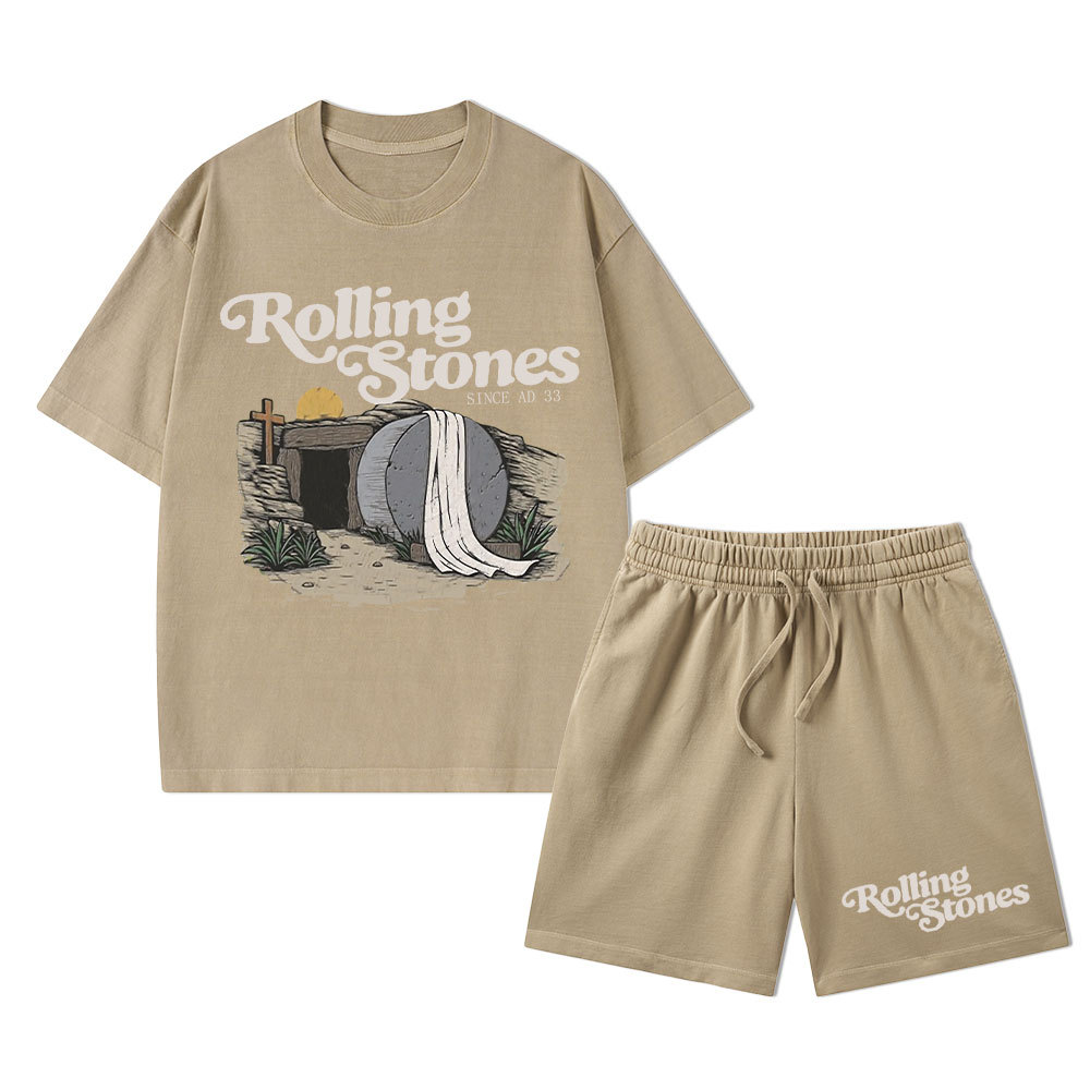 Rolling Stone Christian Washed T-Shirt & Shorts